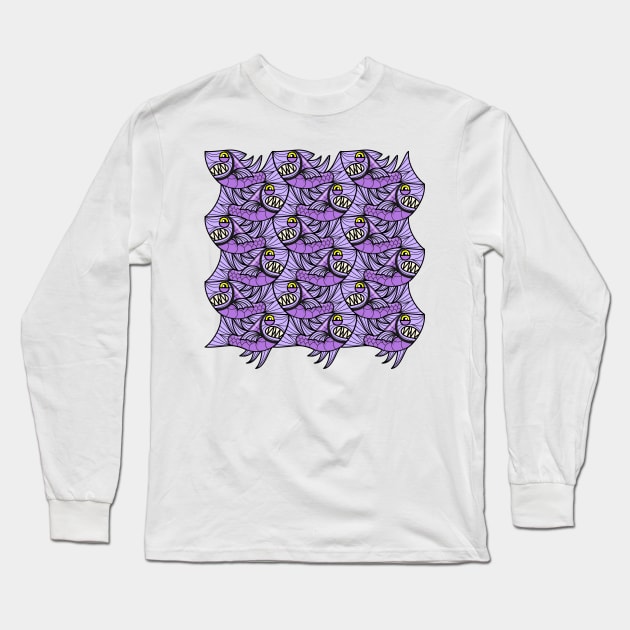 Escher fish pattern VIII Long Sleeve T-Shirt by Maxsomma